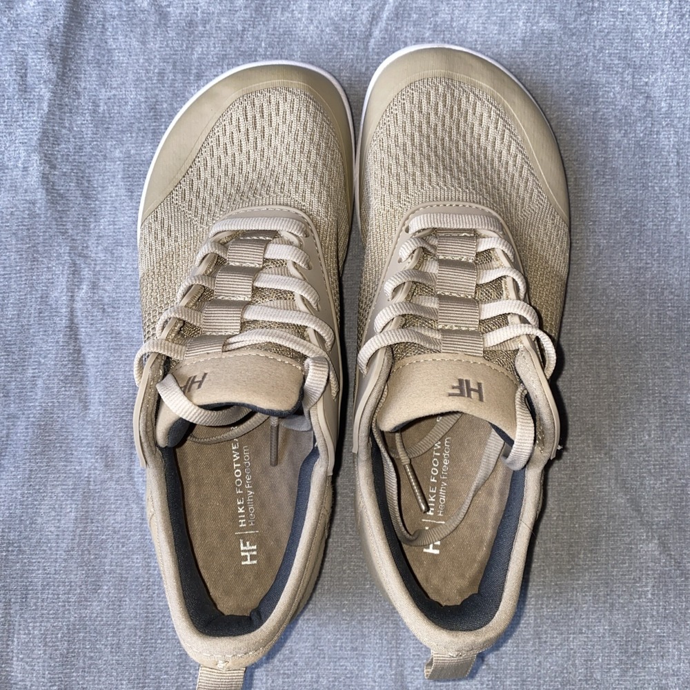 HF Hiker Footwear Beige Knit Sneakers Women's 6 Men's 4 EU 36 Lightweight Walkin - Picture 4 of 6